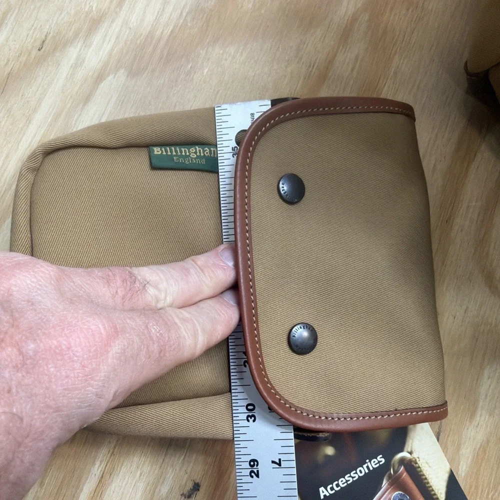 Billingham Camera Bag Khaki‎ Canvas Leather Trim w Superflex Inserts Pouch